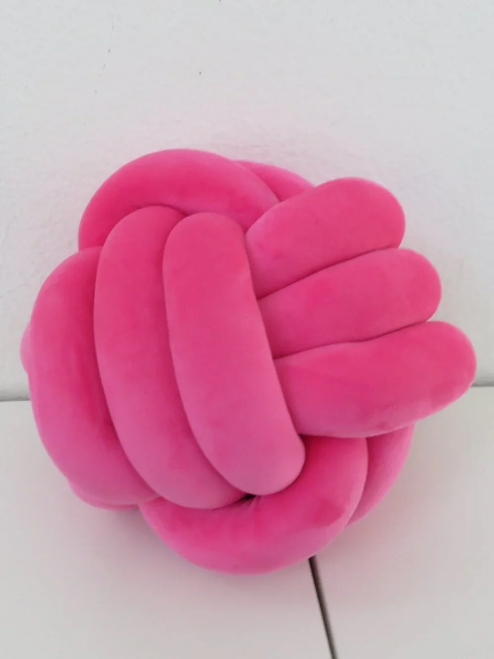 Plush Knot Throw Pillow - Hot Pink